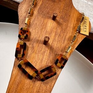 Lauren Ralph Lauren Tortoise and Gold Necklace